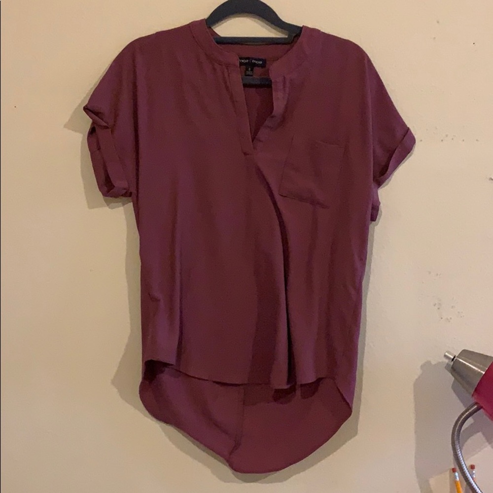 Maroon Vneck Top